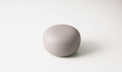 SNACK BENTO BOX PEBBLE ROUND GRAY STONE