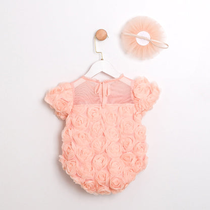 Pearl Rose Salmon Romper