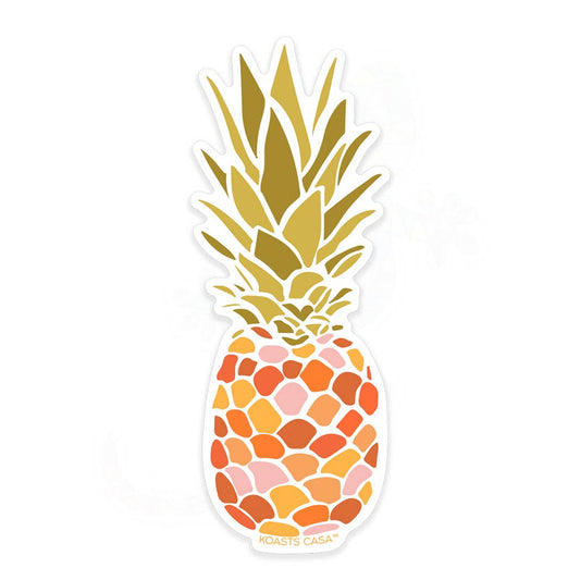 3.5" Retro Pineapple Sticker