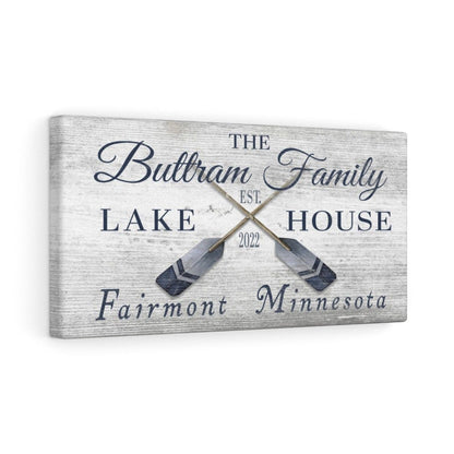 Longitude Latitude Personalized Coordinates Sign, With, Rustic Oars Paddles