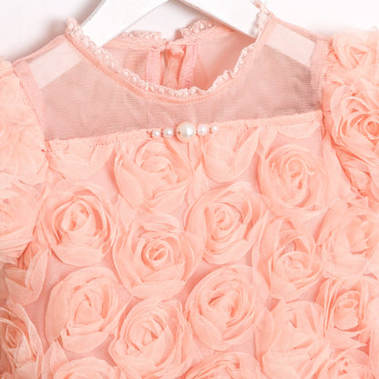 Pearl Rose Salmon Romper