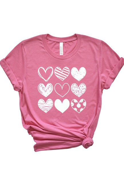 Multi Heart Tee White