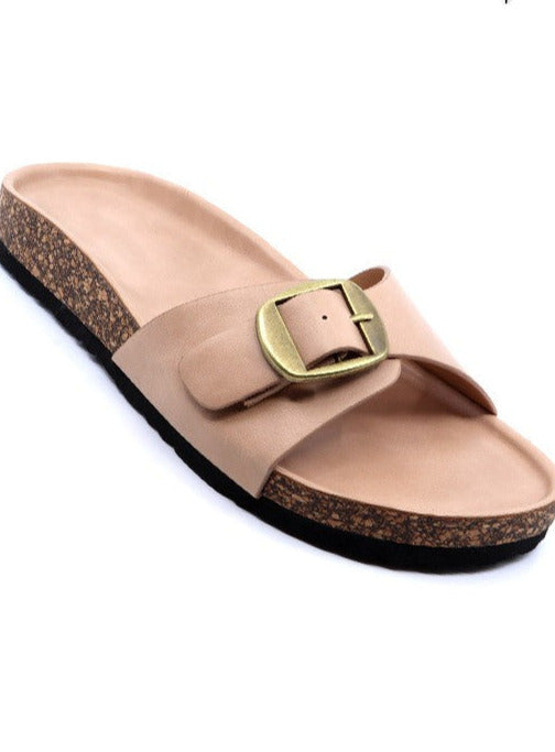 Boho Buckle Slide Sandals