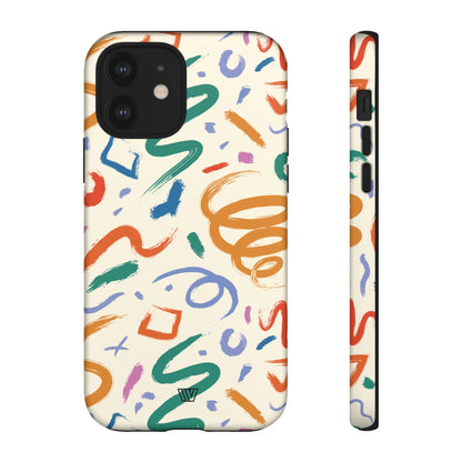 DOODLE BRUSH STROKES | Tough Phone Case