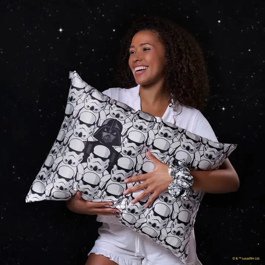 Star Wars™ & Kitsch Satin Pillowcase in Darth Vader & Stormtroopers