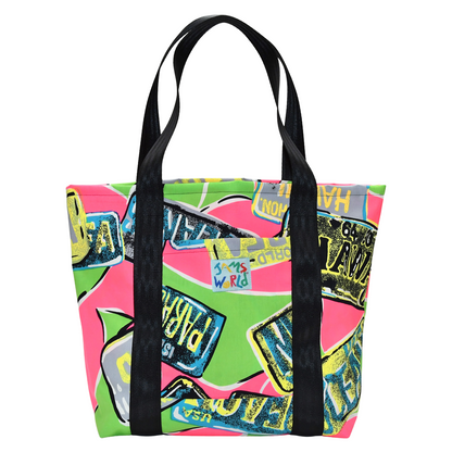 Jams World Lined Tote Bag - Jams World License Plate