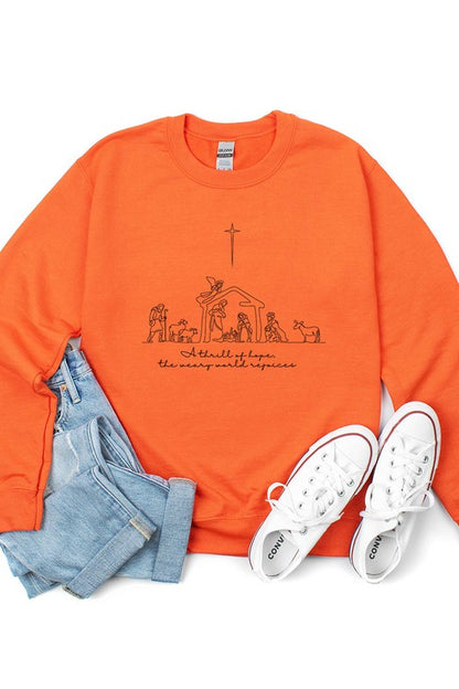 A Thrill Of Hope Nativity Sweatshirt