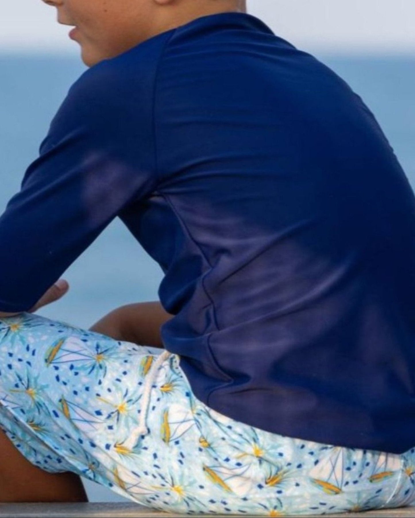 Navy Blue Short Sleeve Sun Shirt
