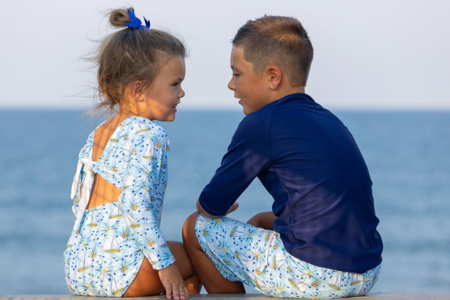 Sailboat Paradise Girls Tie Back