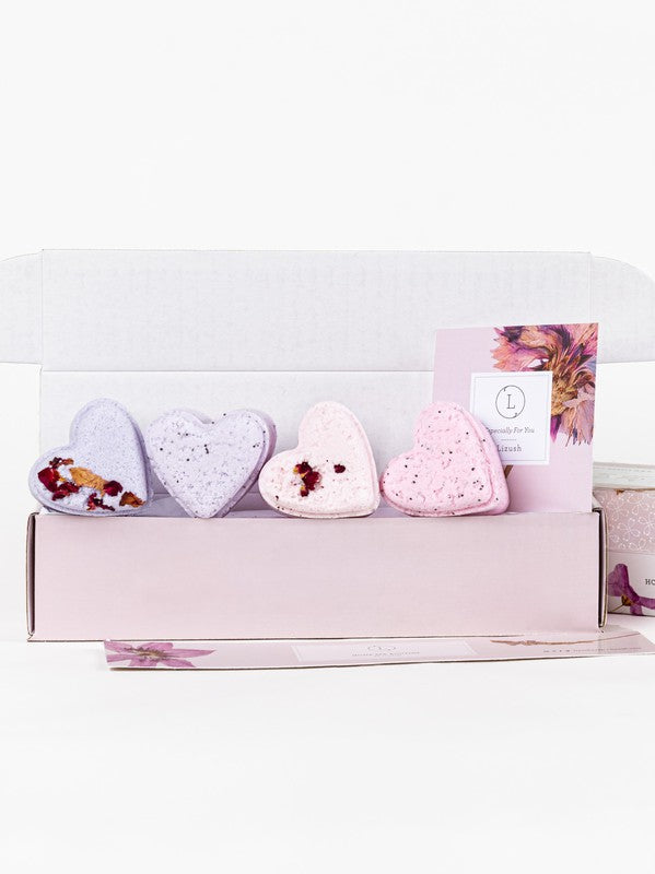 Set of 5 Heart Shaped Shower Steamers Gift Set