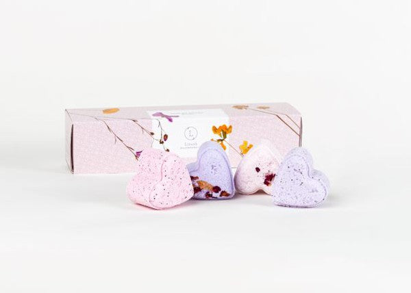 Set of 5 Heart Shaped Shower Steamers Gift Set