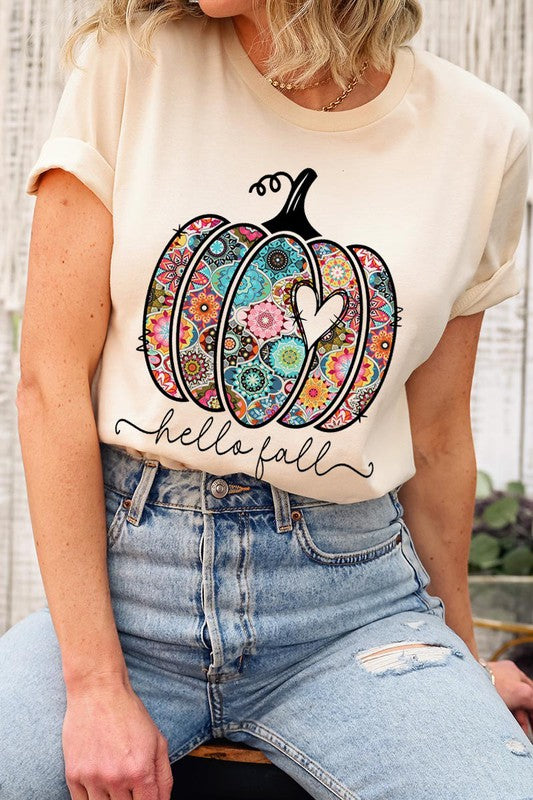 Hello Fall Boho Short Sleeve Unisex Tee
