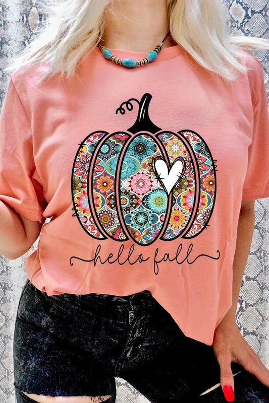 Hello Fall Boho Short Sleeve Unisex Tee