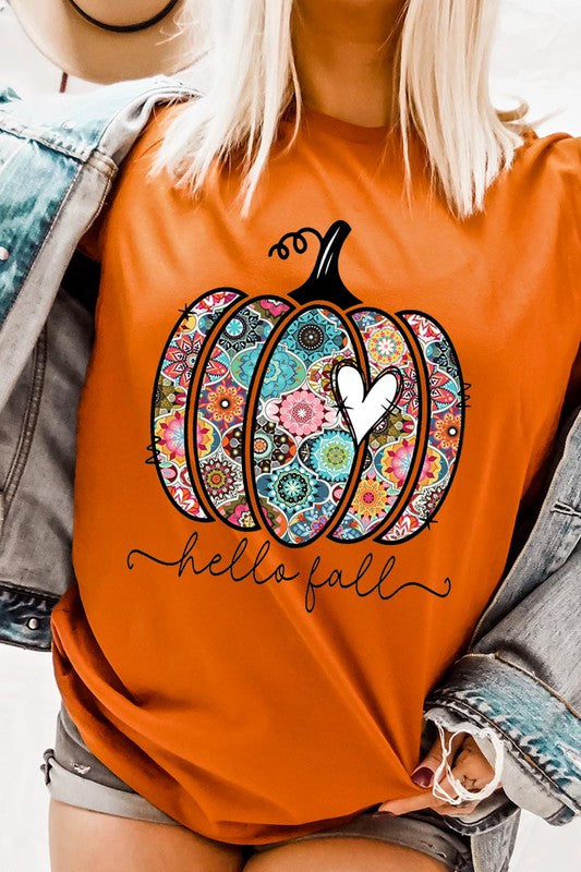 Hello Fall Boho Short Sleeve Unisex Tee