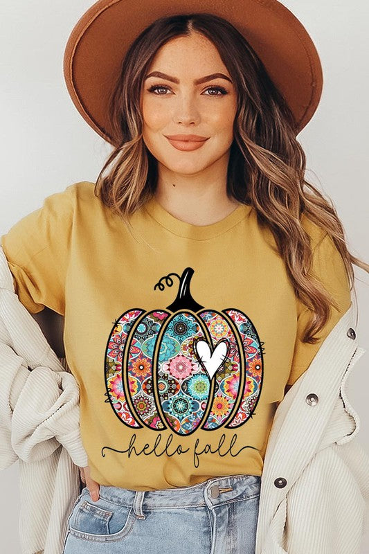 Hello Fall Boho Short Sleeve Unisex Tee