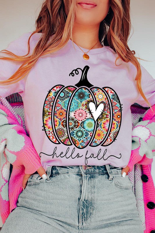 Hello Fall Boho Short Sleeve Unisex Tee