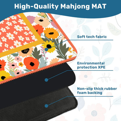 Mini Mahjong Mat Modern Floral Daisy