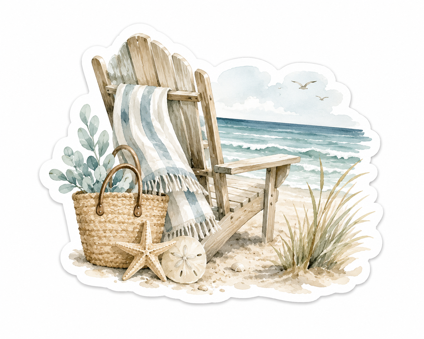 "COMING SOON" Beach Chair Waterproof Vinyl Sticker | Coastal Beach Lover S