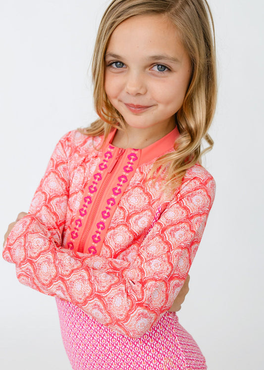 Girls Amelia Island Long Sleeve One-Piece