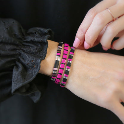 HEART BREAKER - 3 Tila Bead Bracelet Stack