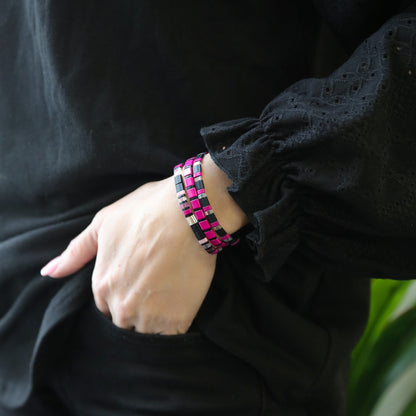HEART BREAKER - 3 Tila Bead Bracelet Stack