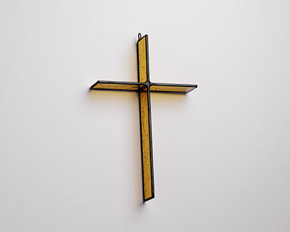 Classic Amber Cross Suncatcher