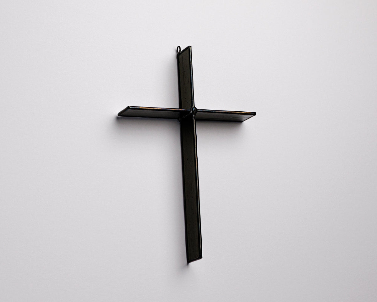 Ink Black Cross Suncatcher