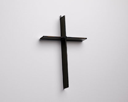 Ink Black Cross Suncatcher
