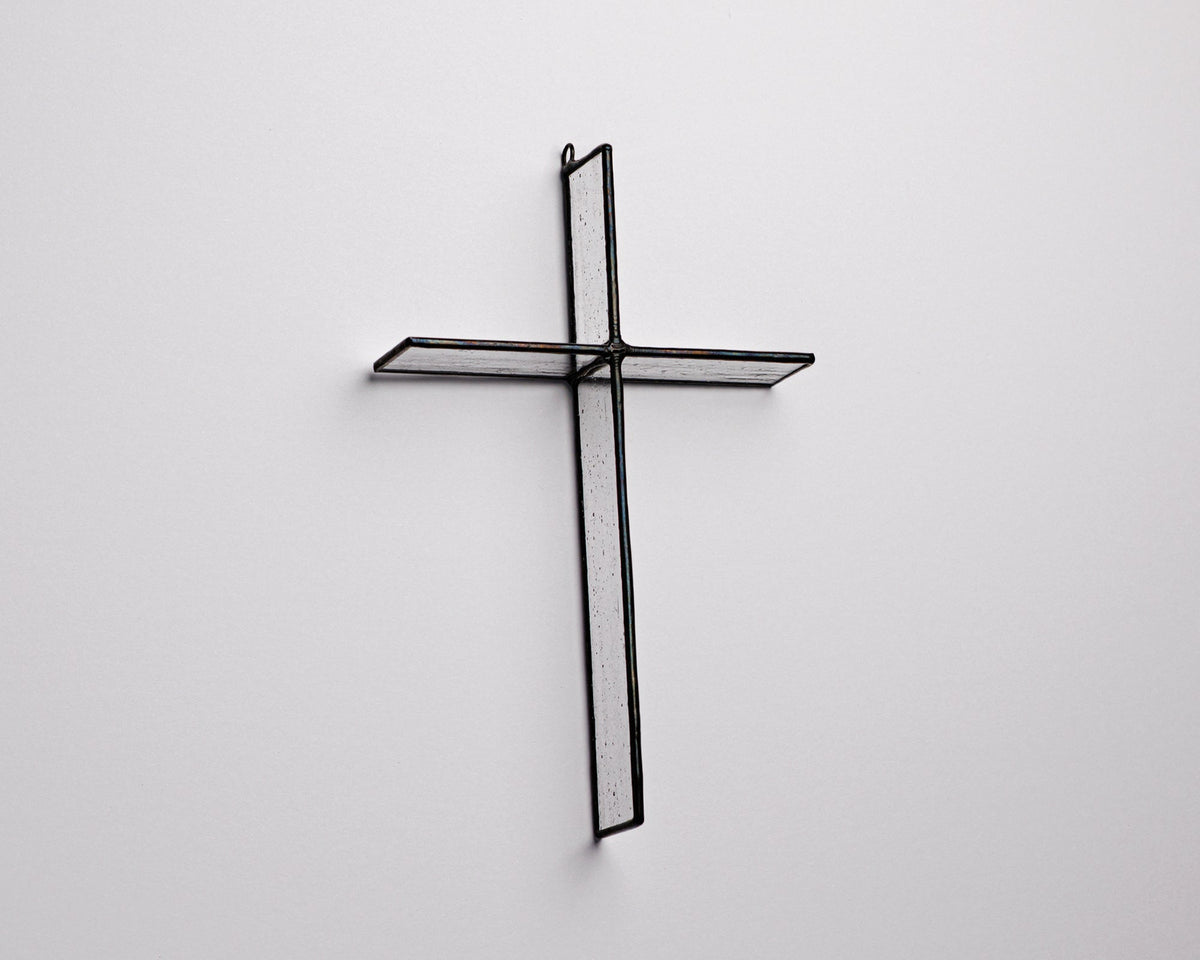Antique Clear Cross Suncatcher