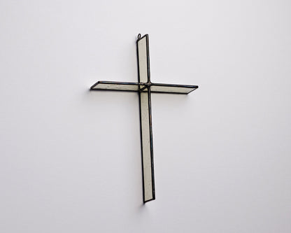 Wheat Mist Cross Suncatcher