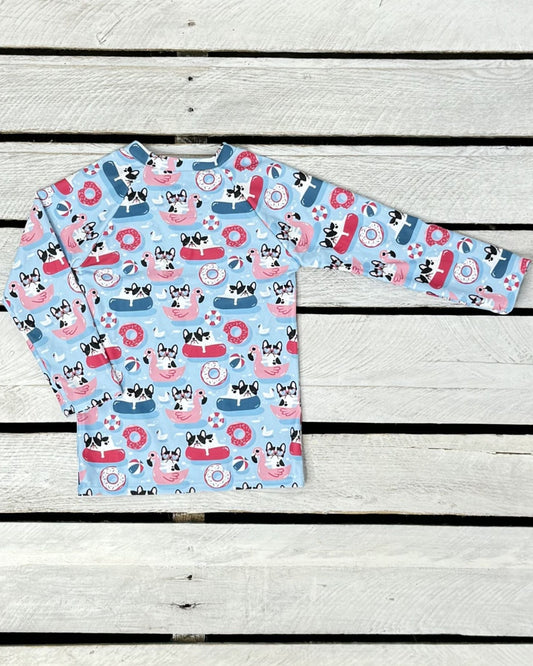 Pool Pups Printed Long Sleeve Sun Shirt