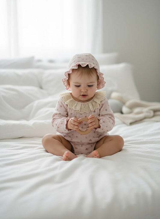 Blush Bloom Romper & Hat Set