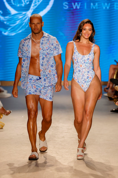 Seashell Side-Piece One-Piece | Nautical Garden