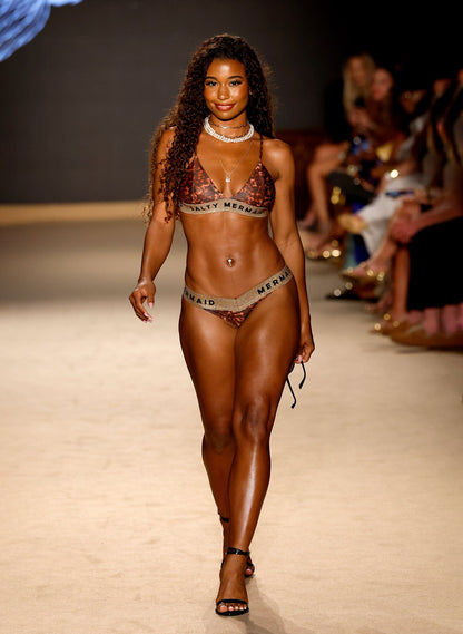 Banded Triangle Bikini Top - 2.0 | Tortoise Shell