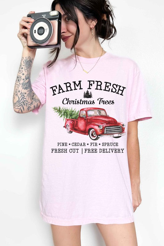 Farm Fresh Christmas Trees Graphic Tee
