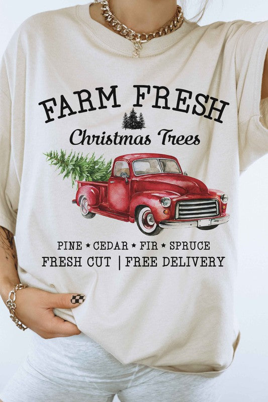 Farm Fresh Christmas Trees Graphic Tee