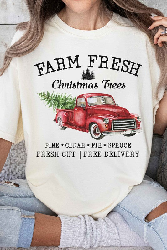 Farm Fresh Christmas Trees Graphic Tee