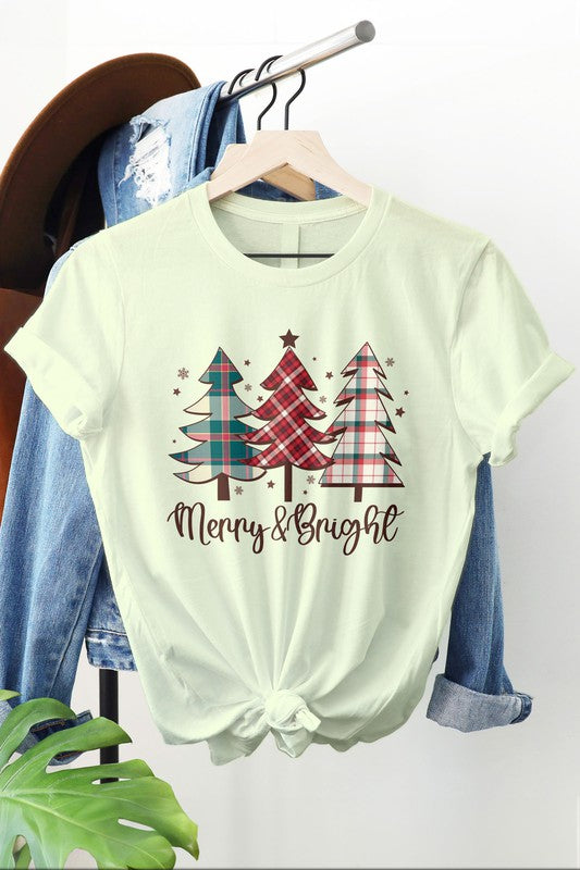 Christmas Plaid Trees Graphic Tee