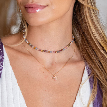 Peace + Happiness 4mm Healing Necklace