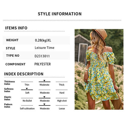 Women's Floral V-Neck Midi Dress