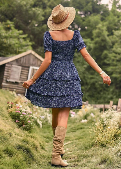 Women's Floral V-Neck Midi Dress