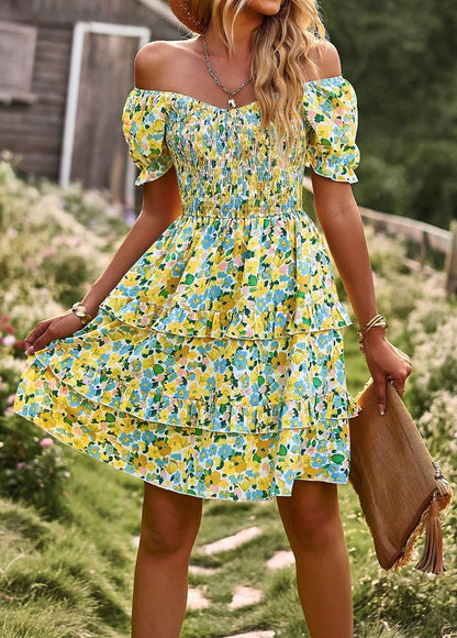 Women's Floral V-Neck Midi Dress