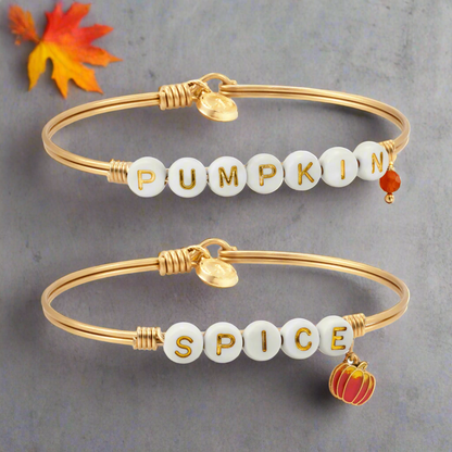 Pumpkin Spice Bangle Bracelet Set