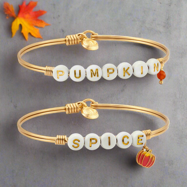 Pumpkin Spice Bangle Bracelet Set