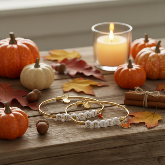 Pumpkin Spice Bangle Bracelet Set