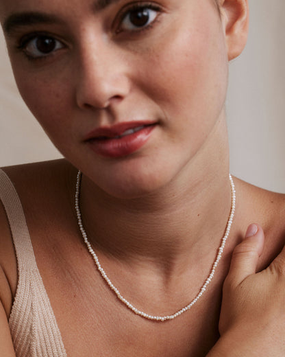 Grit Seed Pearl Necklace