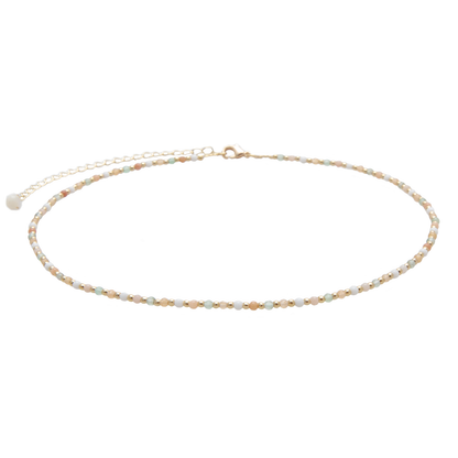 Good Fortune + Growth 2mm Metal Accent Healing Necklace