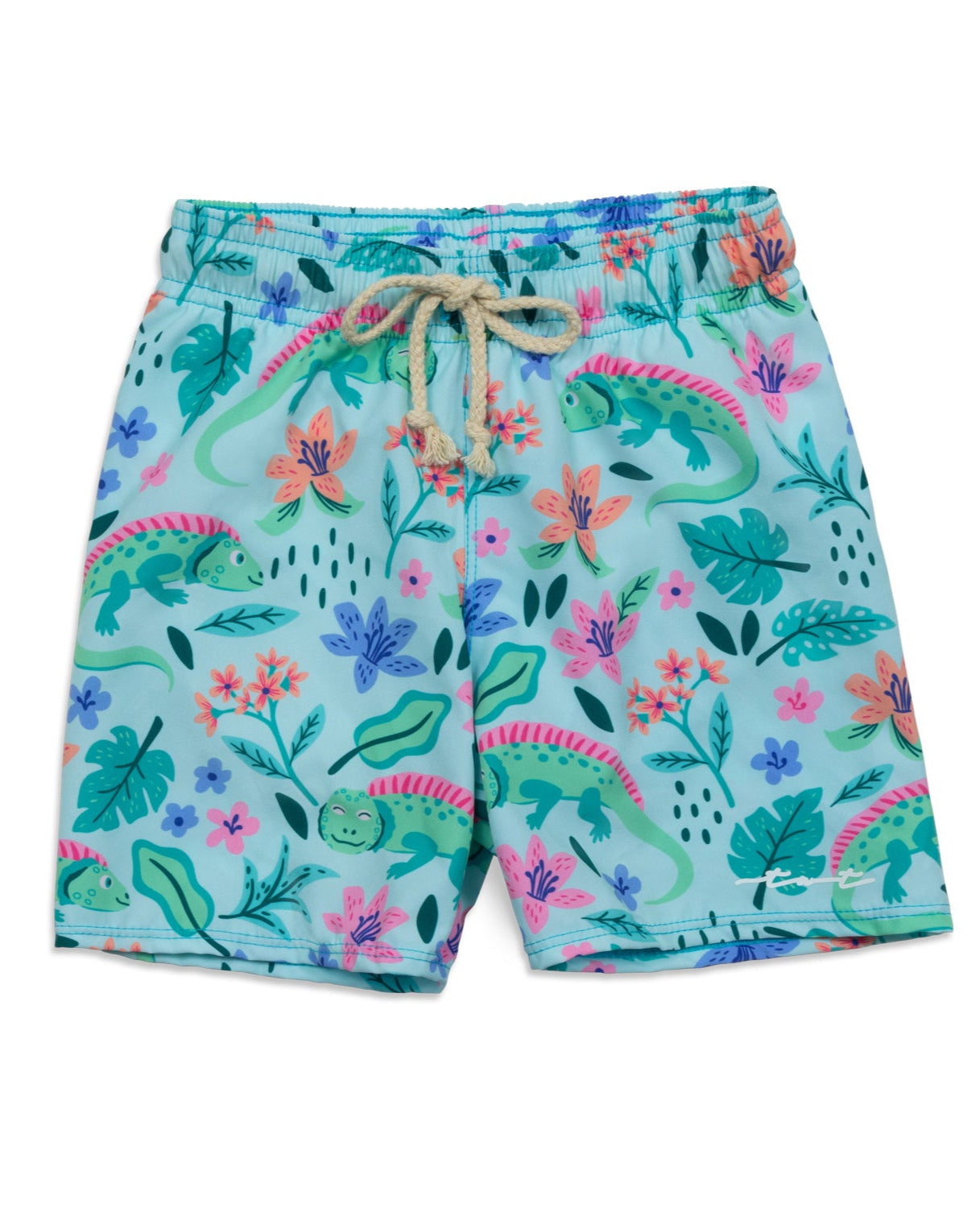 Tropical Iguanas Boys Swim Trunks