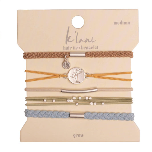 "Grow" Hair Tie Bracelet Set