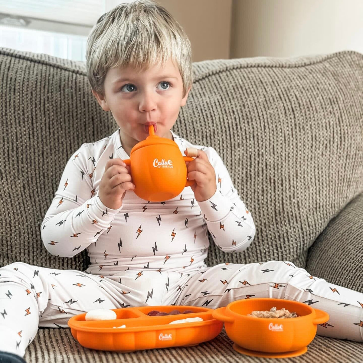 The Pumpkin Patch Suction Bowl